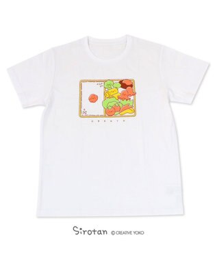 Mother garden しろたん Tシャツ 半袖  《お弁当柄》 白色 ユニセックス