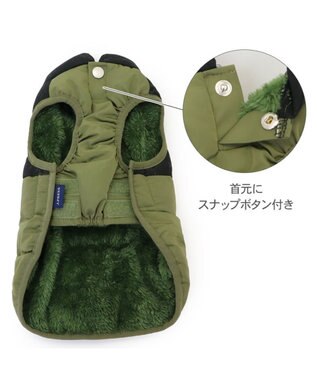PET PARADISE J.PRESS バイカラーベスト 《カーキ》 小型犬 グリーン