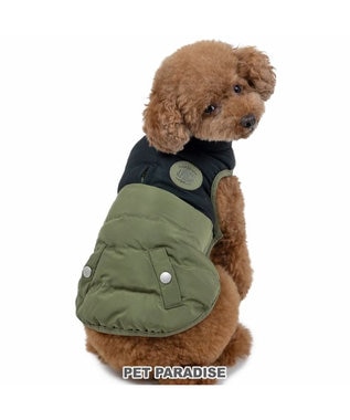  J.PRESS バイカラーベスト 《カーキ》 小型犬