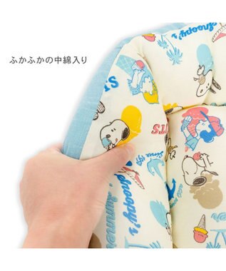 PET PARADISE スヌーピー クールカドラー 《アイス柄》 角型 Ｌ ホワイト×ブルー