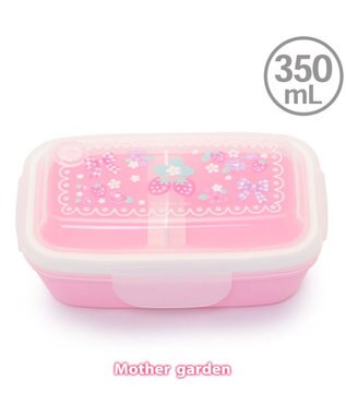  マザーガーデン 野いちご 1段お弁当箱 4点ロックドーム型  《花リボン柄》
