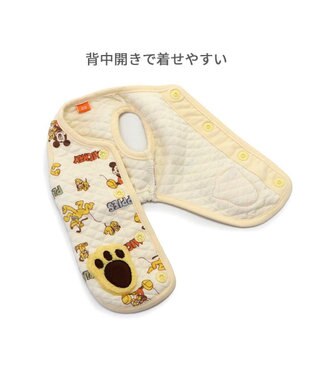 PET PARADISE ディズニー ミッキー&プルート 背中開き キルトベスト 小型犬 ベージュ