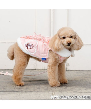 PET PARADISE ディズニー ミニーマウス リボン 綿入れベスト 小型犬 ピンク