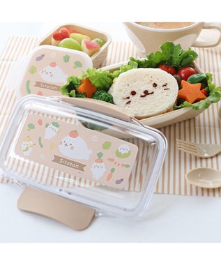 Mother garden しろたん ランチボックス キッチン柄 2WAY ドーム型 一段 弁当箱 500mL ベージュ