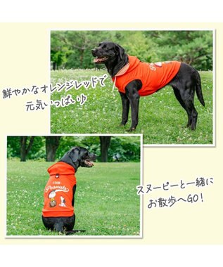 PET PARADISE スヌーピー 野球パーカー 《 ビンテージ 柄》 オレンジ  中型犬 大型犬 オレンジ