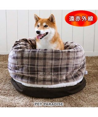 PET PARADISE ペットパラダイス 筒形寝袋 遠赤外線 《チェック柄》 57cm×95cm