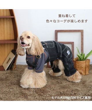 PET PARADISE Lee デニム オーバーオール 《ブラック》 中型犬 大型犬 ブラック
