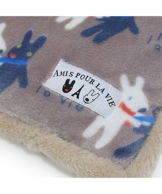 PET PARADISE リサとガスパール 遠赤外線 ボアマット 《 であい柄 》 (80×60cm) であい柄