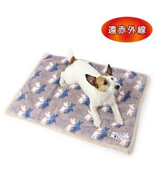  リサとガスパール 遠赤外線 ボアマット 《 であい柄 》 (80×60cm)