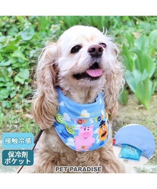 PET PARADISE ディズニー トイ・ストーリー 雲柄 クールネック バンダナ 保冷剤付き SM【中型犬】