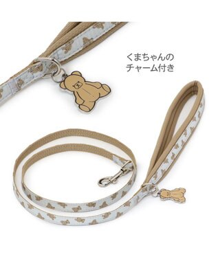 PET PARADISE ペットパラダイス くまちゃん 総柄リード ４Ｓ～３Ｓ オフホワイト