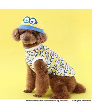 PET PARADISE ミニオン ボブ バケットハット付き Tシャツ 小型犬 イエロー