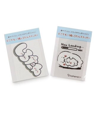 Mother garden しろたん どこでも一緒しろたんステッカー 5×7cm  《しろたん文字柄》 単品 しろたん文字柄
