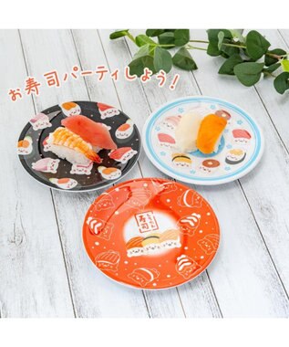 Mother garden しろたん メラミン寿司皿 《赤》 赤