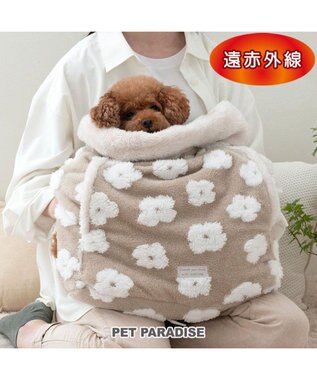  ペットパラダイス 遠赤外線 ボア 犬たんぽ 《お花柄》M