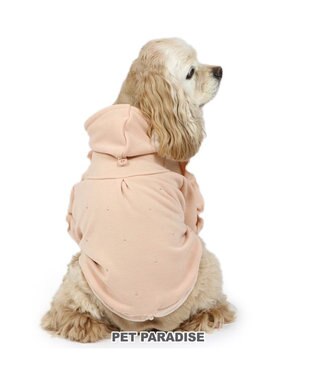 PET PARADISE ペットパラダイス フリルダブルフェイスパーカー 中型犬 ピンク