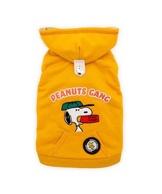 PET PARADISE スヌーピー ワッペン パーカー 中型犬 オレンジ