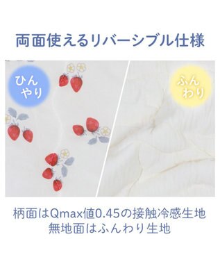 PET PARADISE ペットパラダイス もちっと クール ブランケット 《苺柄》 ホワイト×レッド