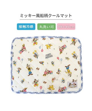 PET PARADISE ディズニー ミッキーマウス クールマット 《風船柄》 Ｓ ホワイト×ブルー