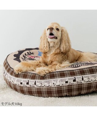 PET PARADISE スヌーピー クッション 《ブラザー》 L ブラウン