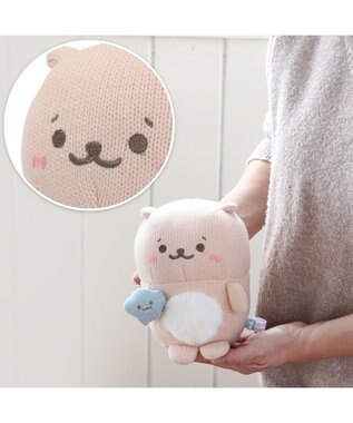 Mother garden しろたん あみぐるみ お座り マスコット 《しろたん/らっこいぬ》 単品 らっこいぬ