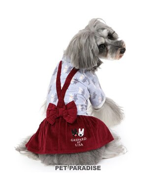  リサとガスパール リボン つなぎスカート 《であい柄》 小型犬