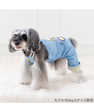PET PARADISE スヌーピー ウッドストック モリモリ オーバーオール 小型犬 ブルー