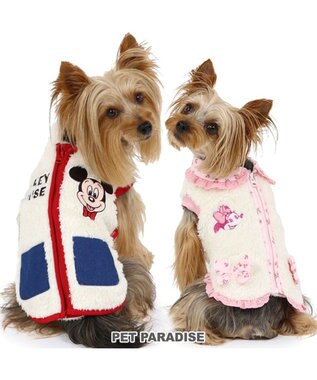 PET PARADISE ディズニー ミッキーマウス ジップベスト 《ホワイト》 小型犬 ホワイト