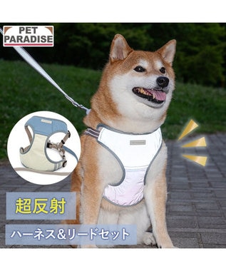 PET PARADISE ペットパラダイス 超反射 切り替え ハーネス＆リード ＳＭ 《ブルーグリーン》
