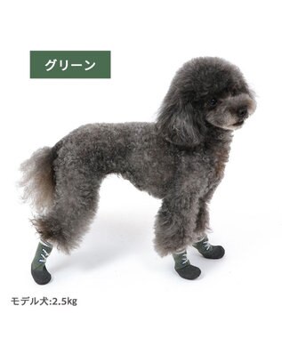 PET PARADISE 犬 靴 靴下 フィットシューズ 【ＳＳ】 《グリーン / ブラウン》 グリーン