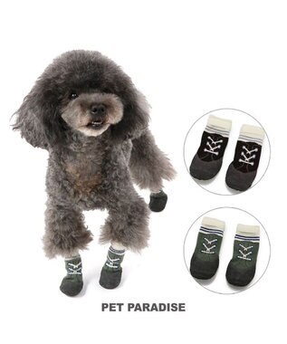 PET PARADISE 犬 靴 靴下 フィットシューズ 【ＳＳ】 《グリーン / ブラウン》 グリーン