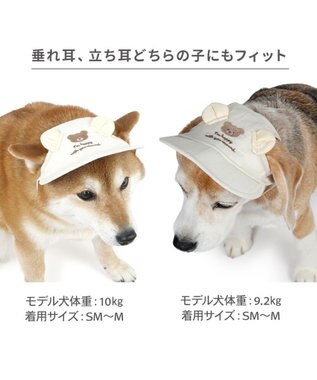 PET PARADISE ペットパラダイス くまちゃん 刺繍帽子 ＳＭ～Ｍ/Ｌ オフホワイト