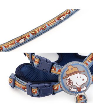PET PARADISE スヌーピー 2way ハーネス  《ビーグルスカウト柄》 Ｍ 大型犬 グレー