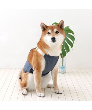 PET PARADISE ペットパラダイス ポケットクール ベスト 《オーバーオール風》 中型犬 大型犬 インディゴブルー