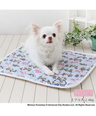 PET PARADISE ミニオン 冷感柔らかマット 《アイス柄》 Ｓ ライトブルー