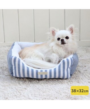 PET PARADISE ペットパラダイス　ストライプカドラー《ブルー》 S 超小型犬 ストライプ ブルー