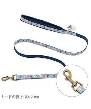 PET PARADISE リサとガスパール 刺繍柄 リード ＳＭ ブルー