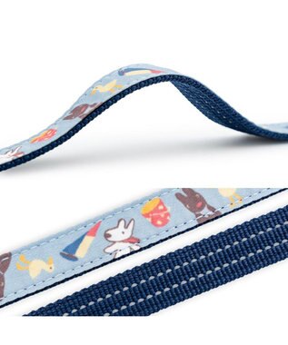 PET PARADISE リサとガスパール 刺繍柄 リード ＳＭ ブルー