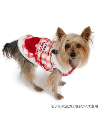 PET PARADISE スヌーピー ハートボアベスト《レッド》小型犬 ホワイト×レッド
