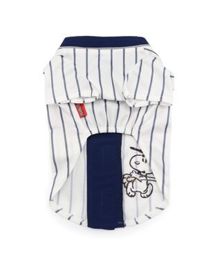 PET PARADISE スヌーピー ベースボールＴシャツ 小型犬 ホワイト×ネイビー