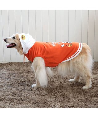 PET PARADISE スヌーピー  おでかけ柄  パーカー 《オレンジ》中型犬  大型犬 オレンジ