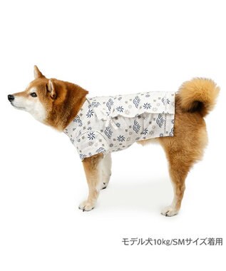 PET PARADISE ペットパラダイス 甚平 《ちどり柄》 中型犬 大型犬 ホワイト