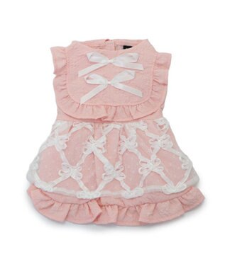 PET PARADISE cherircouture フリルカラーワンピース 小型犬 ピンク