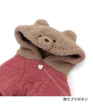 PET PARADISE ペットパラダイス くま もこふわパーカー 小型犬 茶系