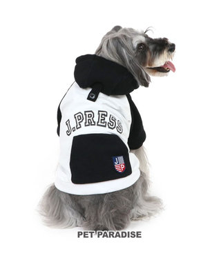 PET PARADISE 犬 服 J.PRESS パーカー  【小型犬】 カレッジ 白