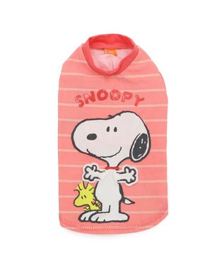 PET PARADISE スヌーピー パタパタ Ｔシャツ 接触冷感 中型犬 大型犬 サーモンピンク