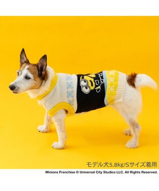 PET PARADISE ミニオン ボブ ティム セーター 小型犬 ホワイト×ネイビー