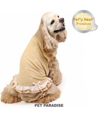 PET PARADISE ペットパラダイス  ペティヒート プレミアム Tシャツ 《花刺繍柄》 中型犬 大型犬