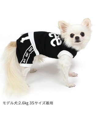 PET PARADISE Lee ロンパース 《ロゴ柄》 小型犬 ブラック