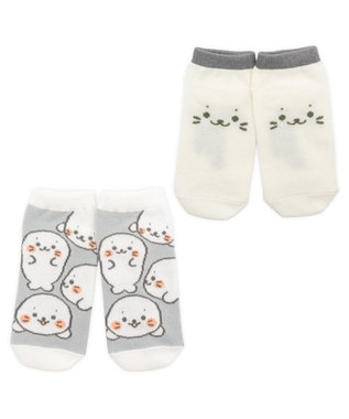 Mother garden しろたん スニーカー丈ソックス 2足セット 《顔ぼん・いっぱいいるよ》 13～16cm/17～20cm